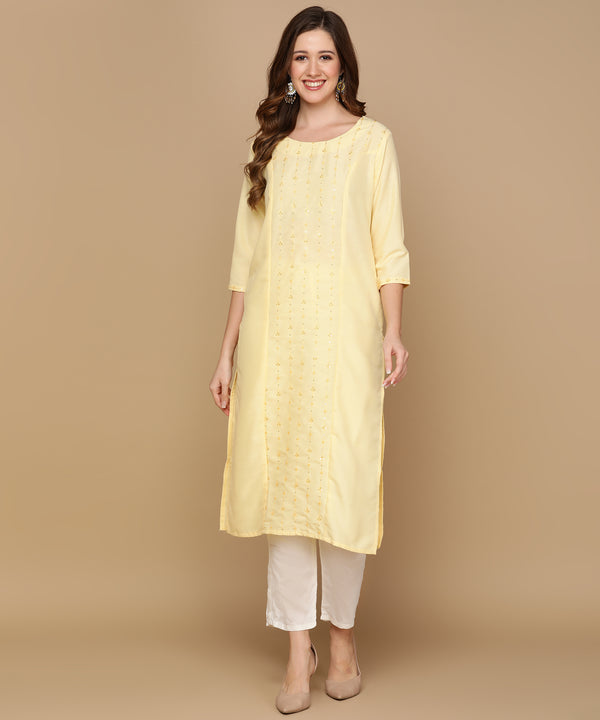 Sunny Yellow Embroidered Kurta