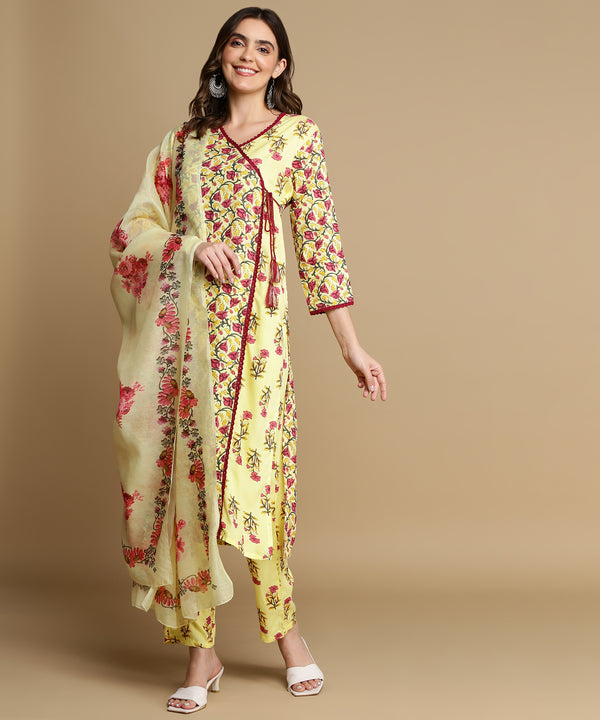 Floral Charm Yellow Kurta Set